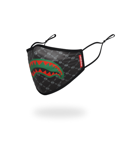 SPRAYGROUND® FASHION MASK ADULT SPUCCI (BLACK) FORM-FITTING FACE MASK