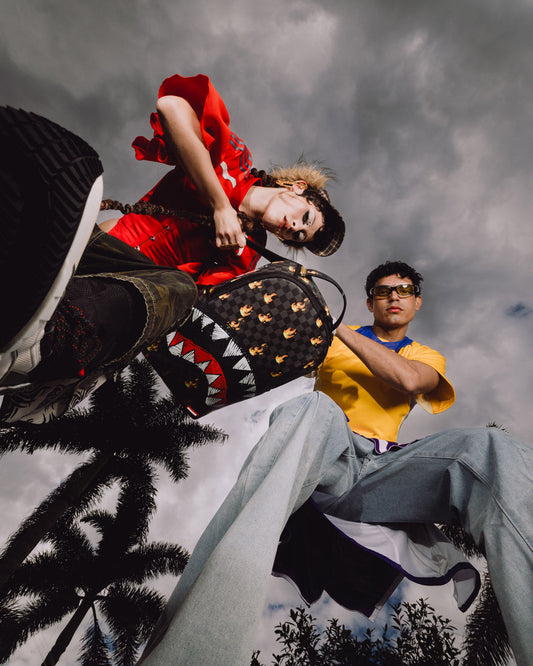 SPRAYGROUND® BACKPACK SCRIBBLE FIRE CHECK BACKPACK