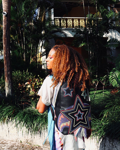 SPRAYGROUND® BACKPACK STAR RACER A.I.7 SANDFLOWER COLLAB BEADED BACKPACK