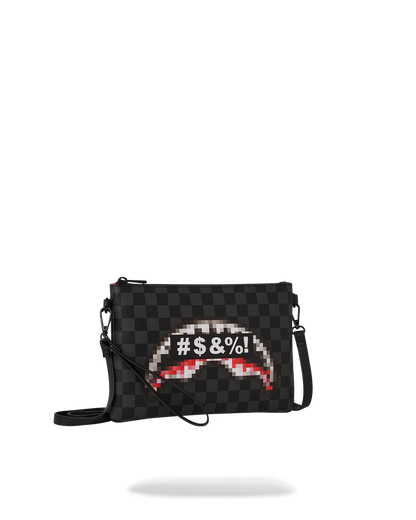 SPRAYGROUND® POUCHETTE CENSORED SHARK CROSSOVER CLUTCH