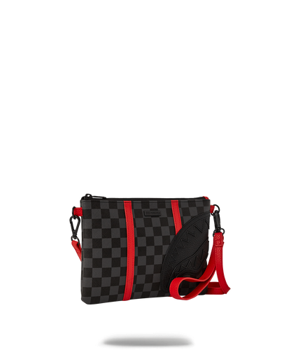 SPRAYGROUND® POUCHETTE MONACO SHARK CLUB CROSSOVER CLUTCH W/ SHOULDER STRAP