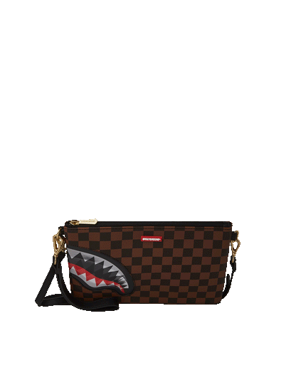 SPRAYGROUND® POUCHETTE LENTICULAR EFFECTS CROSSOVER CLUTCH W/ SHOULDER STRAP