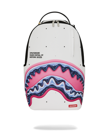 SPRAYGROUNDÂ® BACKPACK SHARK CENTRAL LIQUID CHROME BACKPACK