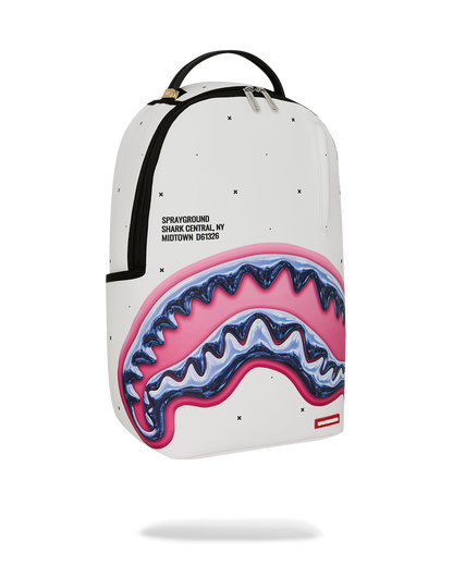 SPRAYGROUNDÂ® BACKPACK SHARK CENTRAL LIQUID CHROME BACKPACK