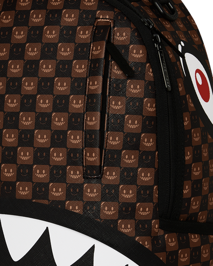 SPRAYGROUNDÂ® BACKPACK SHARKS IN PARIS WTF BUBBLE BROWN CHECK BACKPACK