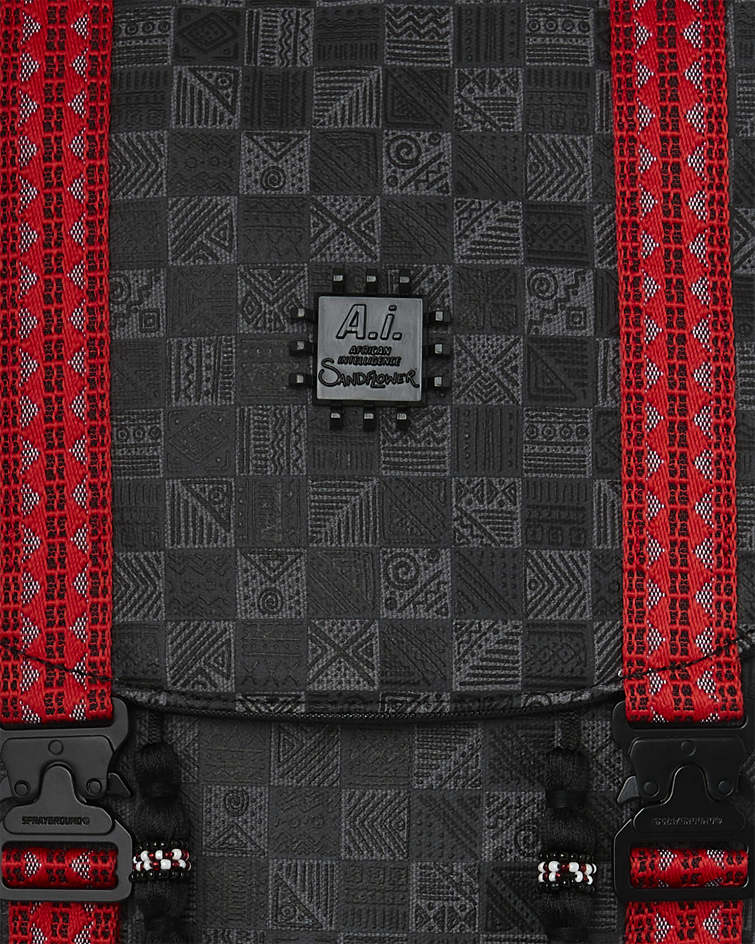 SPRAYGROUND® BACKPACK A.I. AFRICAN INTELLIGENCE MIDNIGHT MAGIC BACKPACK - SANDFLOWER COLLAB
