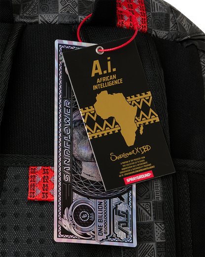 SPRAYGROUND® BACKPACK A.I. AFRICAN INTELLIGENCE MIDNIGHT MAGIC BACKPACK - SANDFLOWER COLLAB