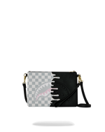 SPRAYGROUND® POUCHETTE CREAM CHECK SIDE DRIP CROSSOVER CLUTCH