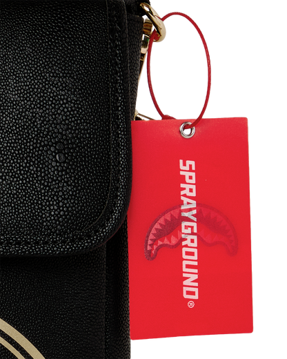 SPRAYGROUND® SLING THAT GOLD DRAP MESSENGER SLING