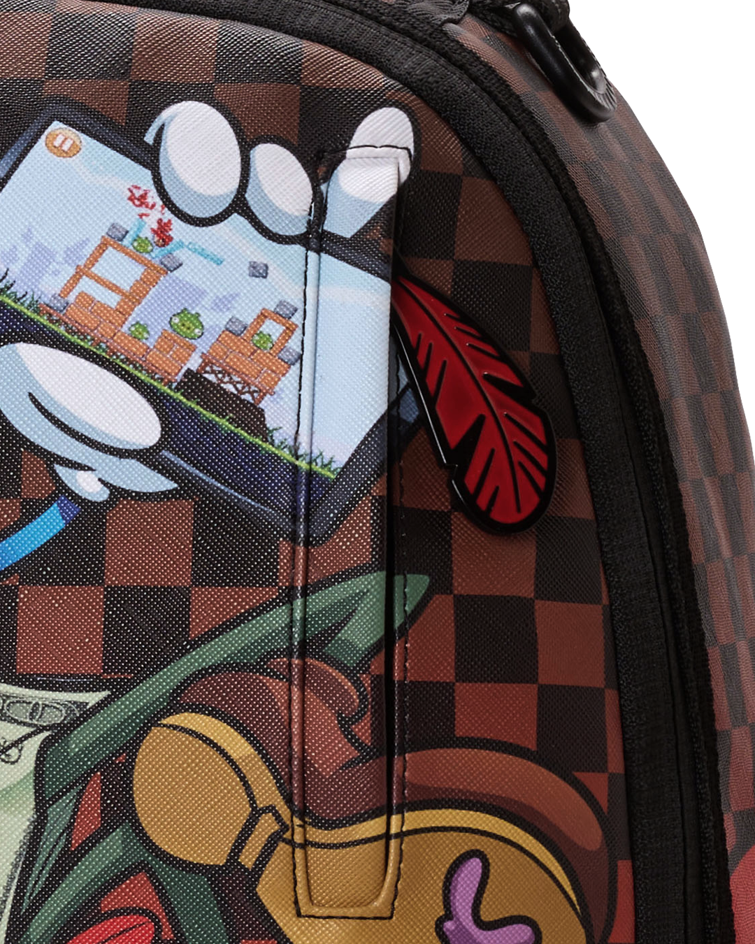 SPRAYGROUNDÂ® BACKPACK MONEY BOY CHILLIN ON BIG ANGRY BIRD BACKPACK