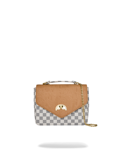SPRAYGROUND® HANDBAG EMBOSSED CREAM CHECK HANDBAG