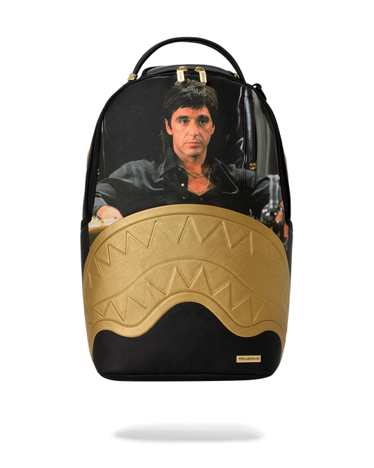SPRAYGROUND® BACKPACK SCARFACE GOLD EMBOSSED BACKPACK