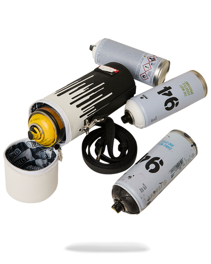 SPRAYGROUND® SPRAY PAINT CAN HOLDER WYNWOOD WALLS COLLAB WATER BOTTLE OR SPRAYCAN HOLDER (BLK/WHT)