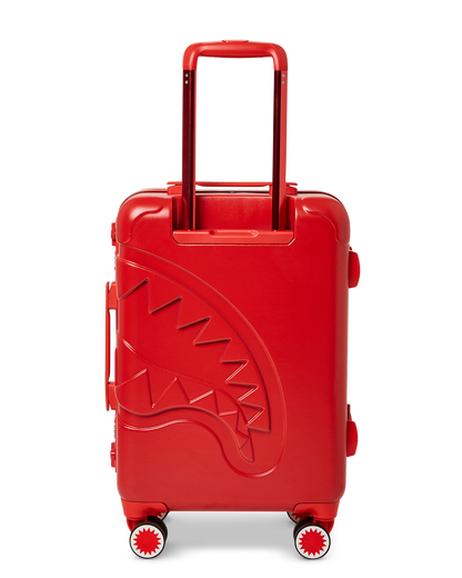 SPRAYGROUND® LUGGAGE MOLDED SHARKITECTURE RED HARDSHELL CARRY-ON LUGGAGE