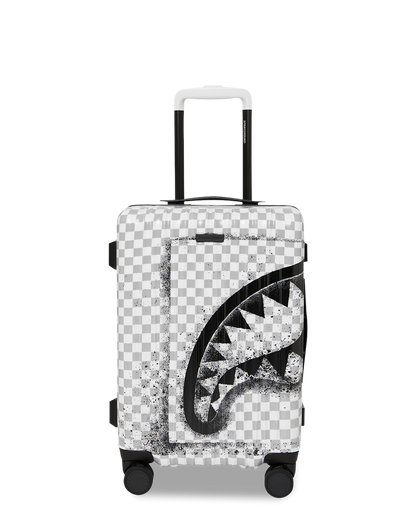 SPRAYGROUND® LUGGAGE BLACK STENCIL SHARK CARRY-ON LUGGAGE