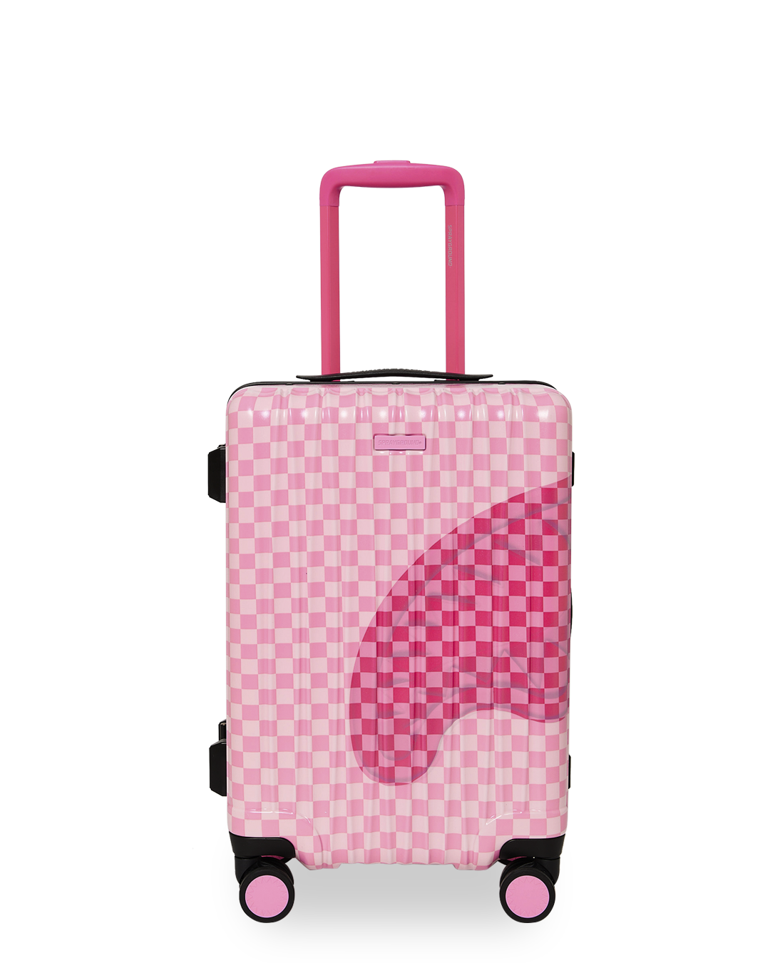 SPRAYGROUND® LUGGAGE PINK SHARKS IN PARIS PATCH CARRY-ON LUGGAGE