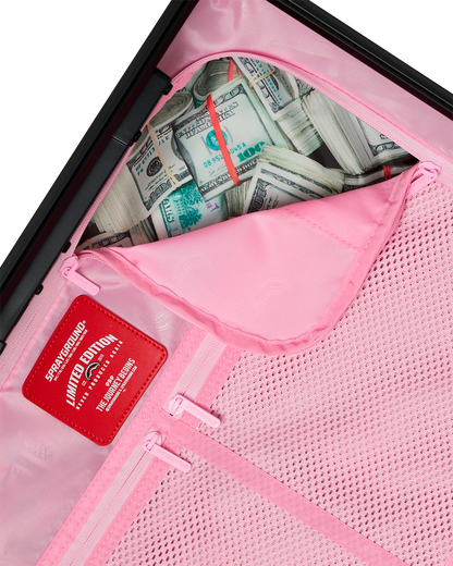 SPRAYGROUND® LUGGAGE PINK SHARKS IN PARIS PATCH CARRY-ON LUGGAGE