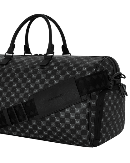 SPRAYGROUND® DUFFLE SHARKS IN PARIS WTF BUBBLY BLACK CHECK DUFFLE