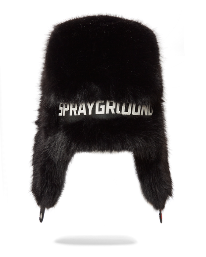 SPRAYGROUND® HAT SKY HIGH SEEKERS ARCTIC BLACK FUR TRAPPER HAT