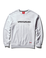 SPRAYGROUND® APPAREL SPRAYGROUND PULLOVER CREW NECK SWEATSHIRT (LT GREY)
