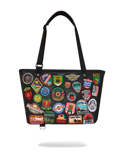 SPRAYGROUND® TOTE A.I. THE 54 (PATCHES OF AFRICA) CARGO TOTE
