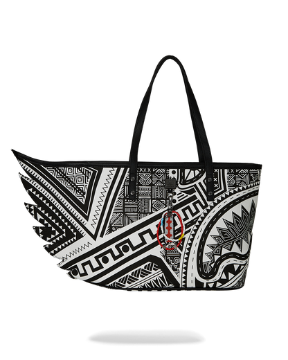 SPRAYGROUND® TOTE A.I. AFRICAN INTELLIGENCE THE SKYHAWK WING TOTE - SANDFLOWER COLLAB