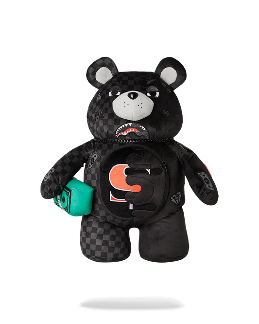 SPRAYGROUND® BACKPACK UNFINISHED SHARK MONEYBEAR TEDDY BEAR BACKPACK