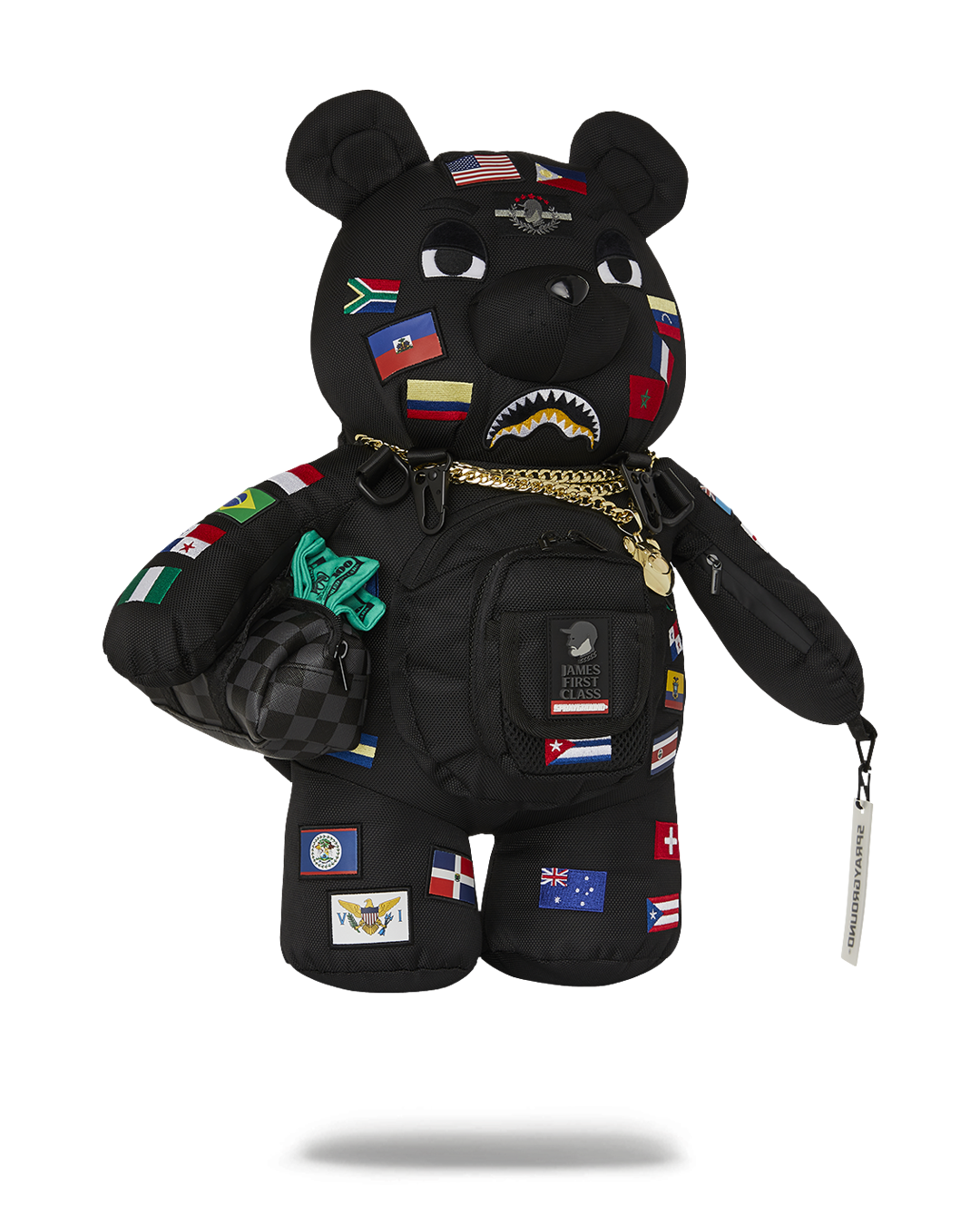 SPRAYGROUND® BACKPACK JAMES FLAGS MONEY BEAR BACKPACK