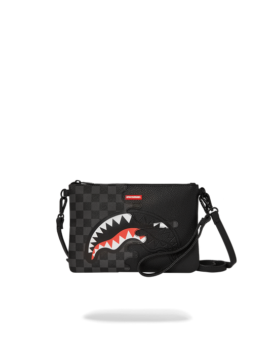 SPRAYGROUND® POUCHETTE UNFINISHED SHARK CROSSOVER CLUTCH