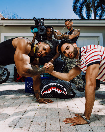 SPRAYGROUND® BACKPACK SHARKS IN PARIS THUNDERDRIP MONEYBEAR TEDDYBEAR BACKPACK