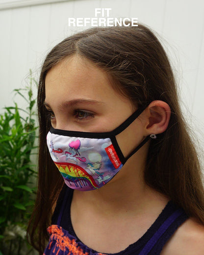 SPRAYGROUND® FASHION MASK KIDS FORM FITTING MASK: SHARK ISLAND